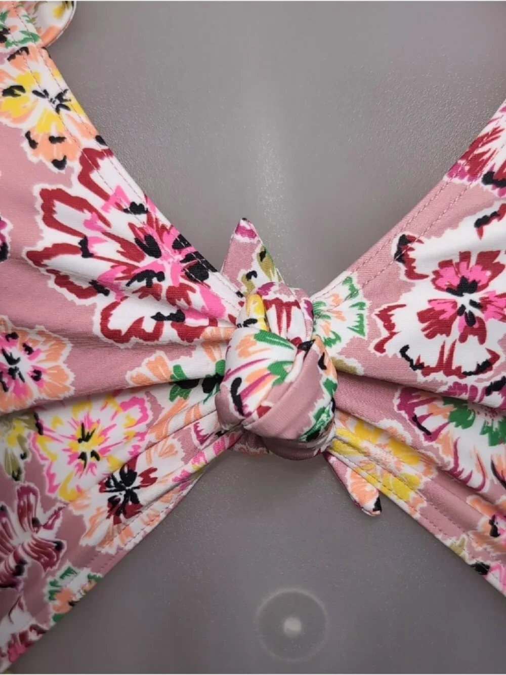 Tanya Taylor Coraline Pink Floral Knot One Piece Swimsuit Womens Size Small